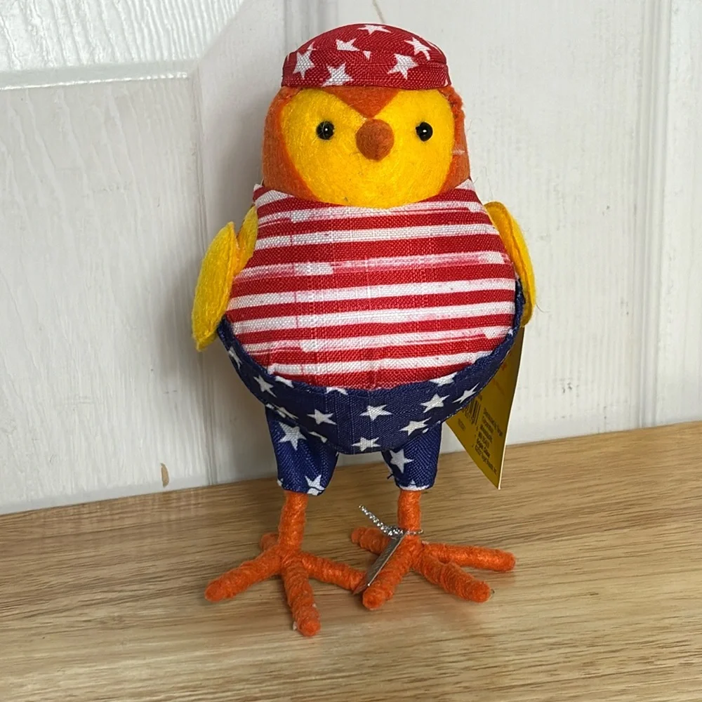 NEW NWT Sun Squad feathery friends DRUMMER bird Patriotic from TARGET COLLECTION